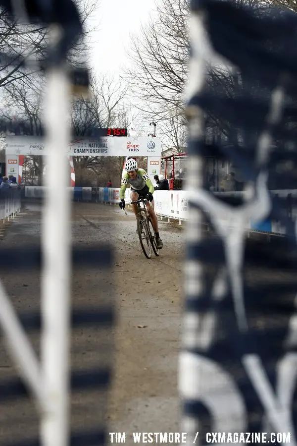 After the First Lap Tilfords Constant Pressure Kept Hines at 19 Seconds Most of the Race© Cyclocross Magazine